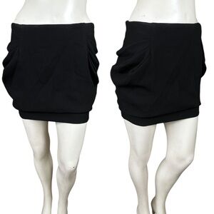 Vanessa Bruno Black Mini Bubble Skirt Zip Up Back Size US 2/XS FR 34